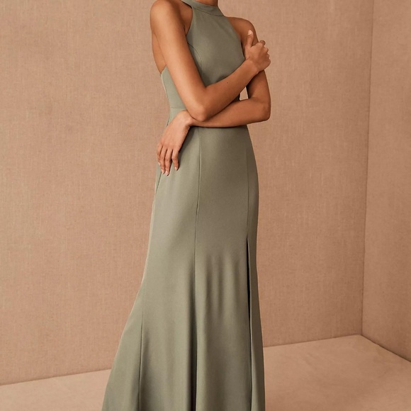 BHLDN Dresses & Skirts - COPY - BHLD Seraphina Crepe Maxi Dress COLOR: Moss SIZE: 4